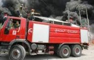 اندلاع حريق في صهريج للمازوت على أوتوستراد زحلة